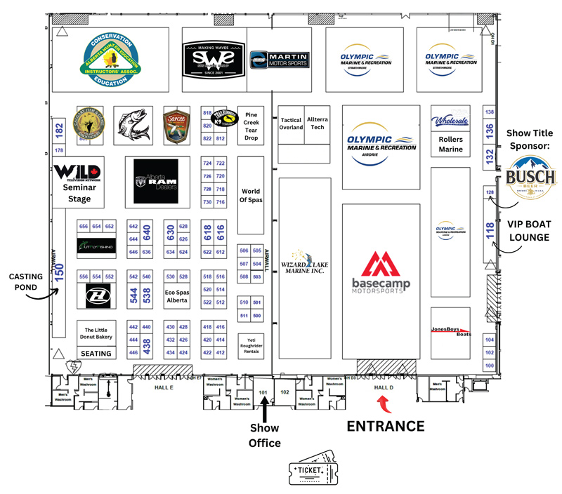 Calgary Boat & Outdoors Show Floor Plan 2025
