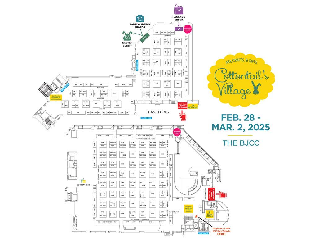 Cottontails Village 2025 Show Map