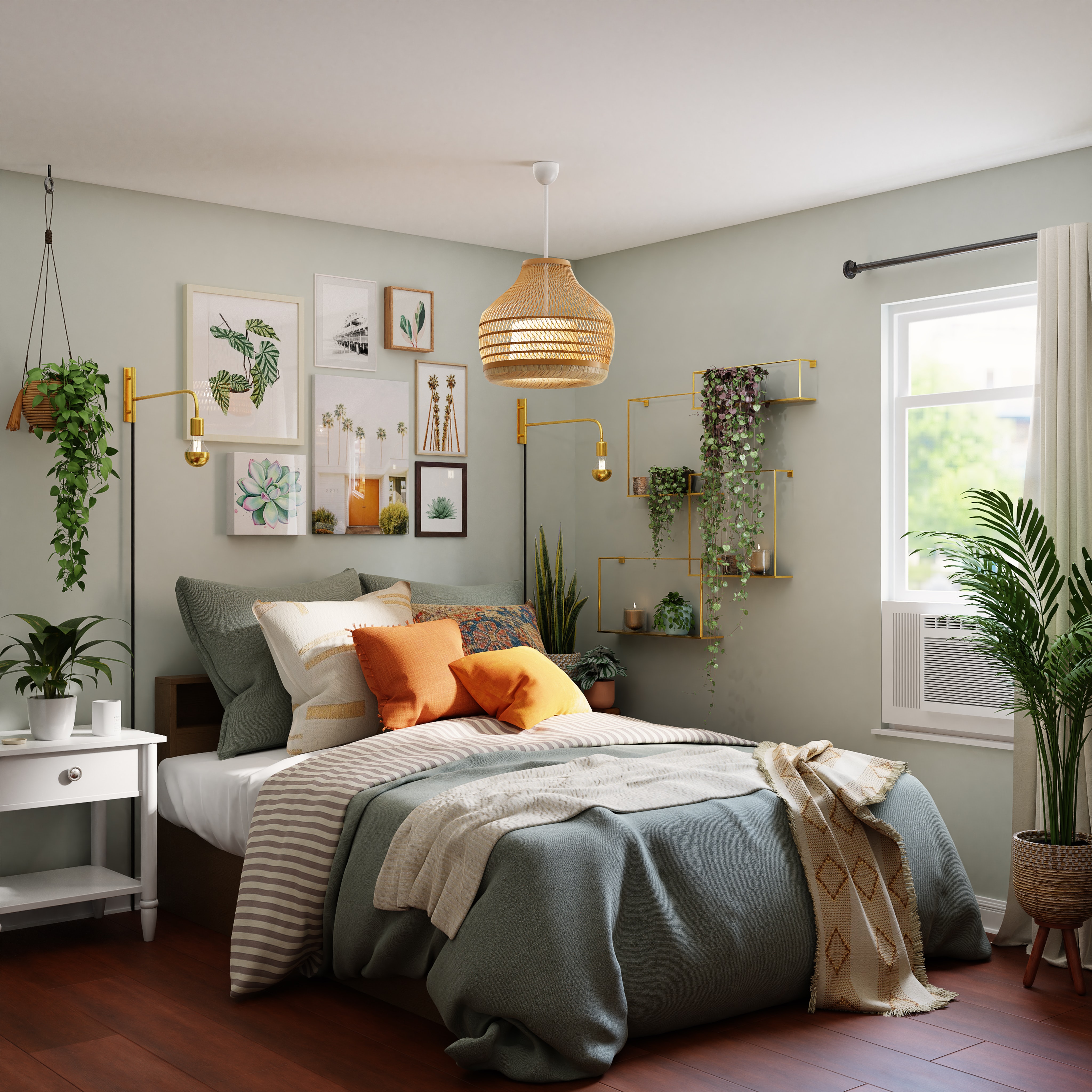 Plants & Bed Bed and plants