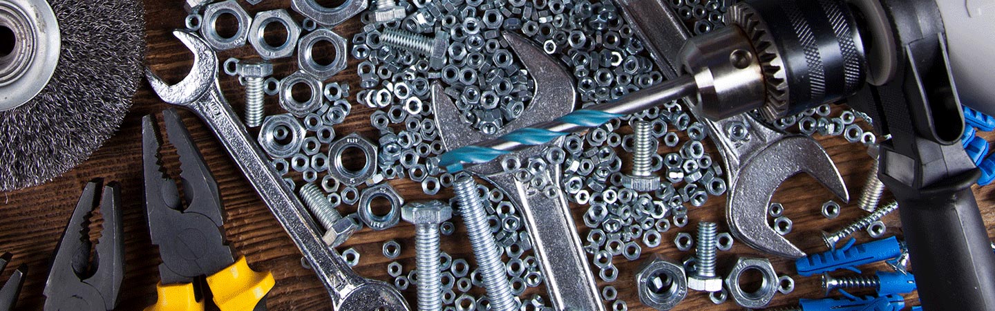 blue drill and tool bits