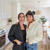 Leslie Davis and Lyndsay Lamb standing in a kitchen