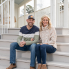 Thumbnail of Dave and Jenny Marrs sitting on white steps