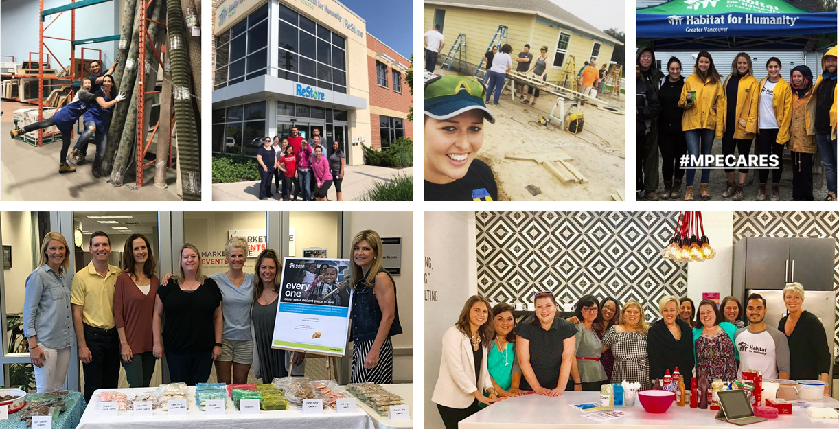 Team fundraising for Habitat for Humanity