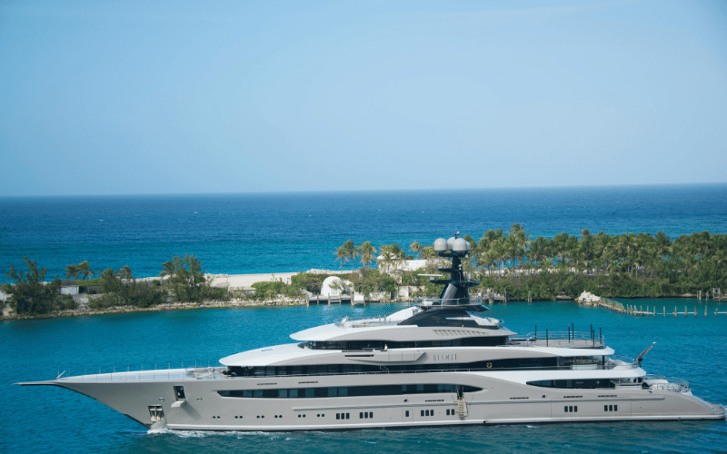 Yacht on ocean