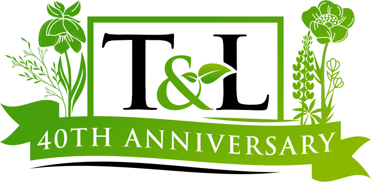T&L Nursery 40th Anniversary Logo