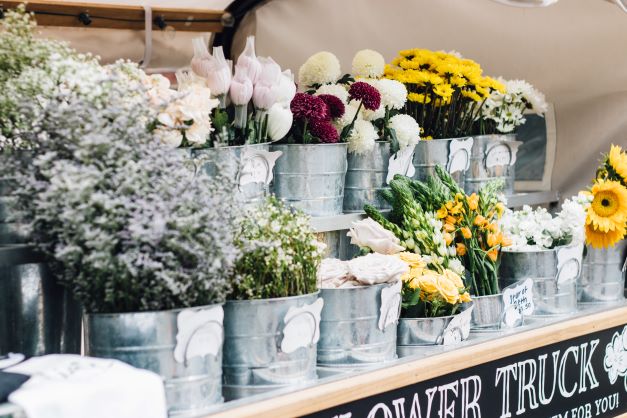 Buckets of Fresh Flowers