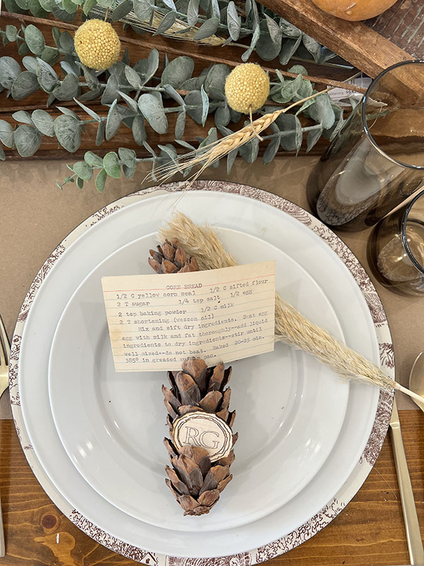 Rustic Grains Tablescape Cards