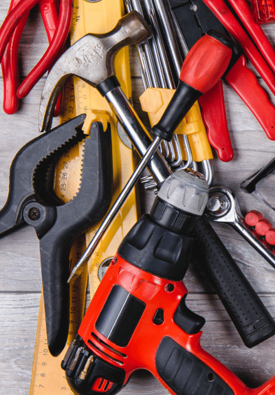 pile of red tools