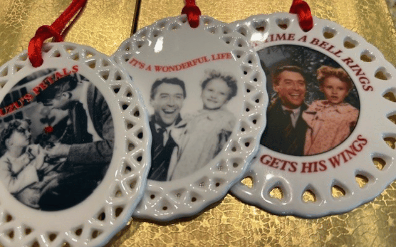 Christmas ornaments featuring Karolyn Grimes from It’s a Wonderful Life, in Cleveland
