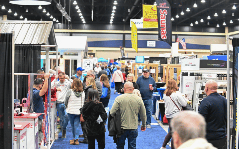 crowded show floor at the Atlanta Home Show