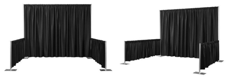 black drapes