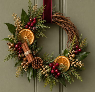 Mini seasonal grapevine wreath