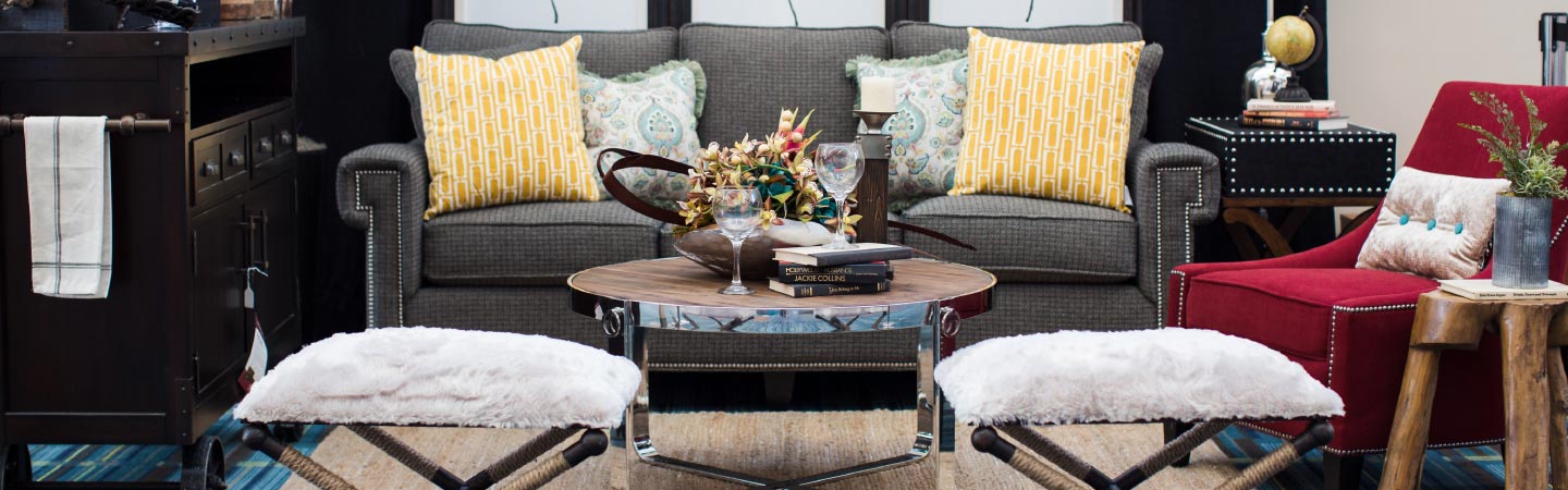 living room sofa and table