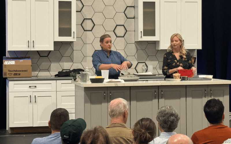 America's Test Kitchen's Bridget and Julia live on stage at a home show