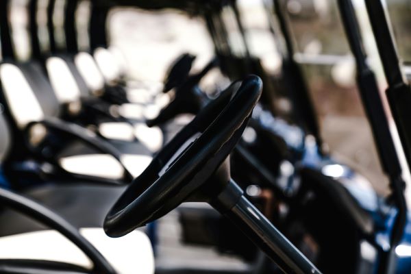 Steering wheel of a golf cart