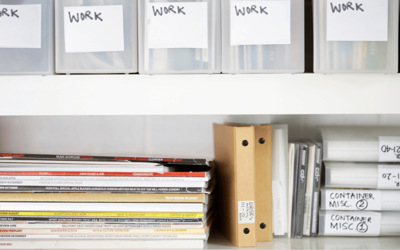 Organized book shelf