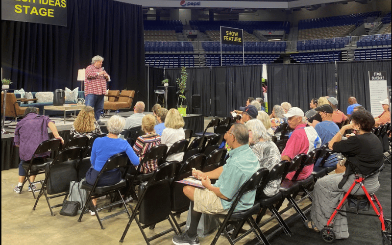 Patric Richardson live on stage at the San Antonio Home + Garden Show