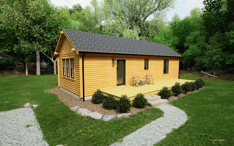 JDM Modular Tiny Home Cabin Sierra Yellow Cabin