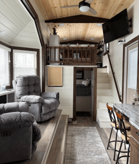 Interior 32-foot unit Sustainable Tiny Home by Tiny Homes of Ohio