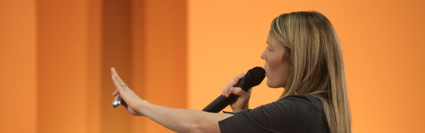 Speaker on the stage