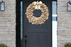 burlap wreath