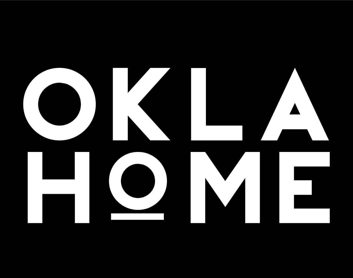 OklaHome Square Logo - Black Background