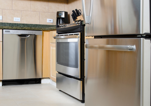 Energy Star certified stainless appliances - fridge, range and dishwasher