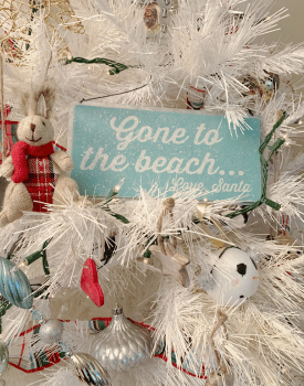 Life is a Beach Decoration in White Christmas Tree