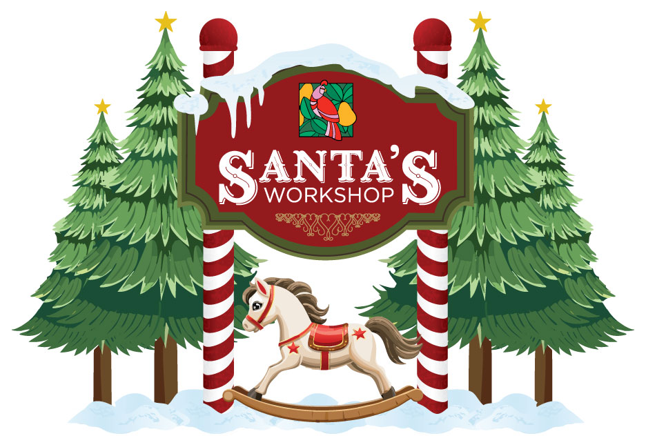 SantaWorkshop_Logo_Trees_Rocking_Horse