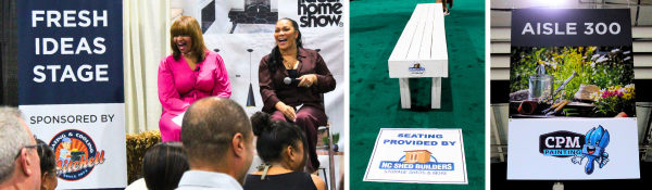 Signs and floor decals with sponsorship logos