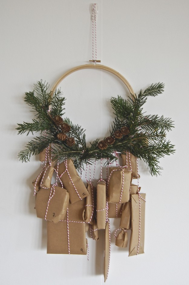 Wreath shaped Advent calendar