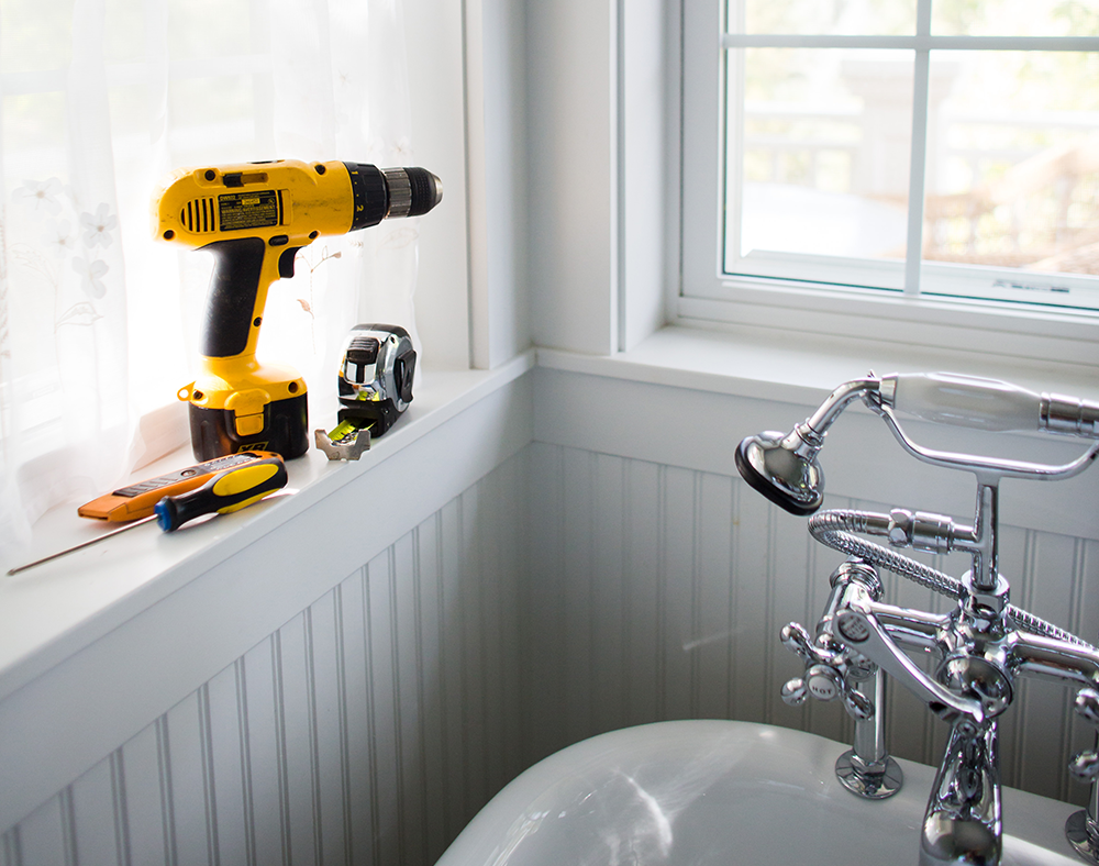 drill in the bathroom