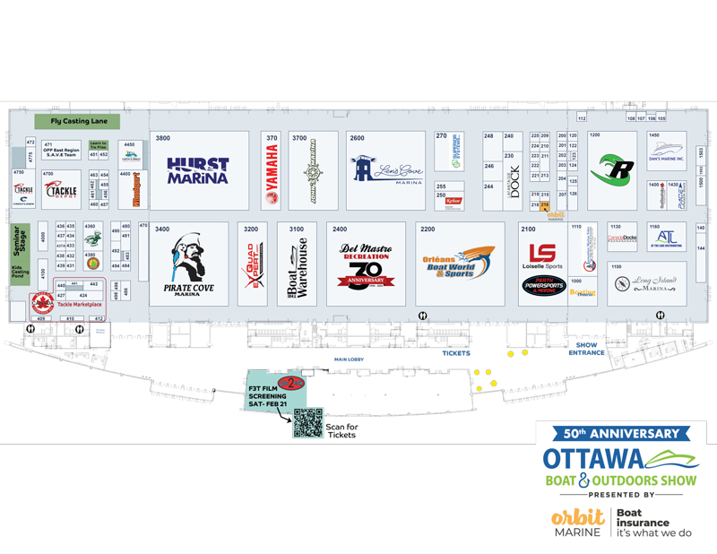 Ottawa Boat & Outdooes Show floor plan