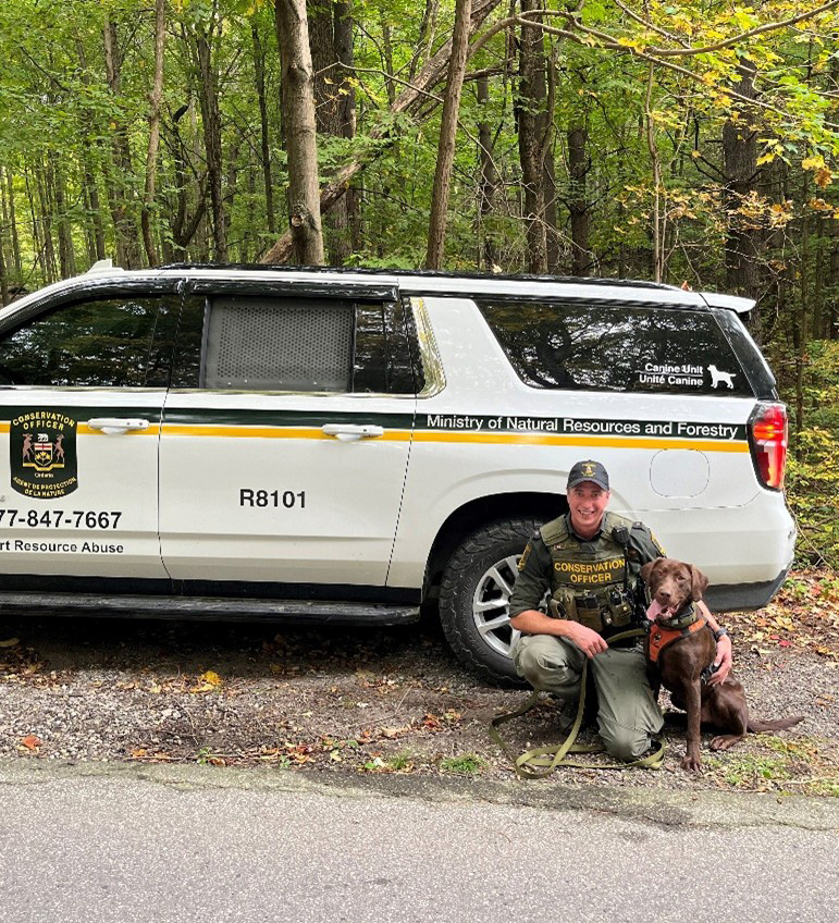 Tyler Grant and K9 Trigger